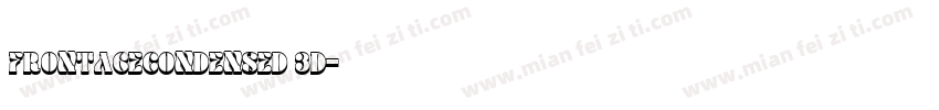 FRONTAGECONDENSED 3D字体转换